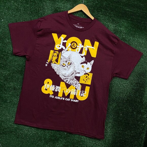Junji Ito Yon and Mu Cat Tshirt size extra large - Picture 3 of 4